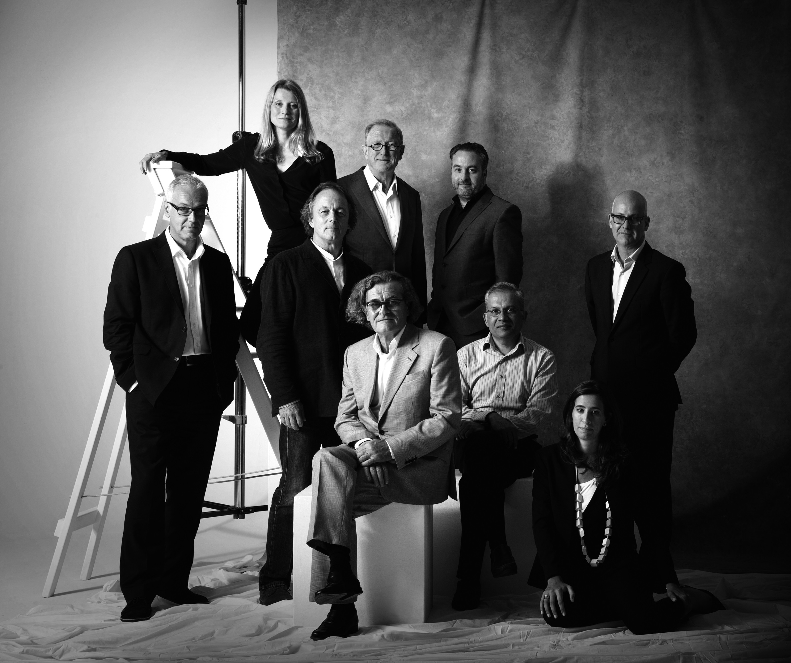 Southbank Place group shot in black and white