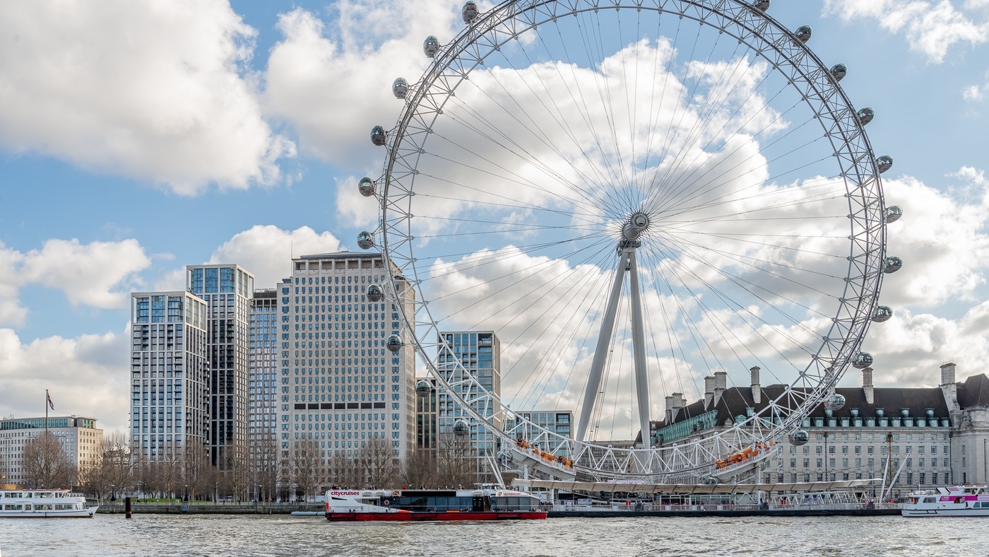 Southbank Place Skyline during the day with the London Eye