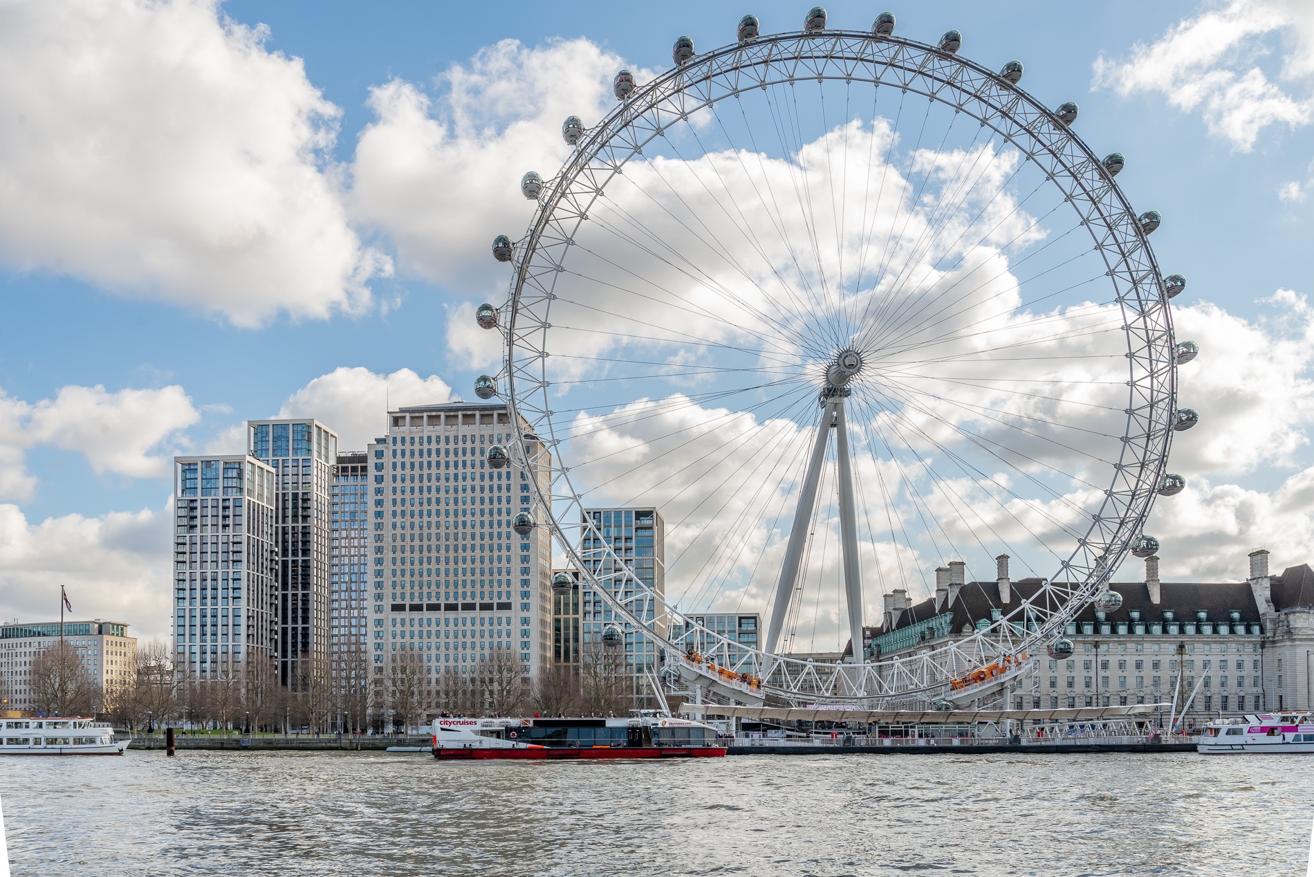 Southbank Place Skyline during the day with the London Eye